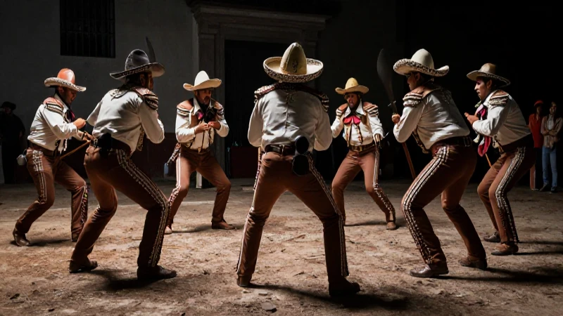 Soldados revolucionarios mexicanos, luz dramática y amplia