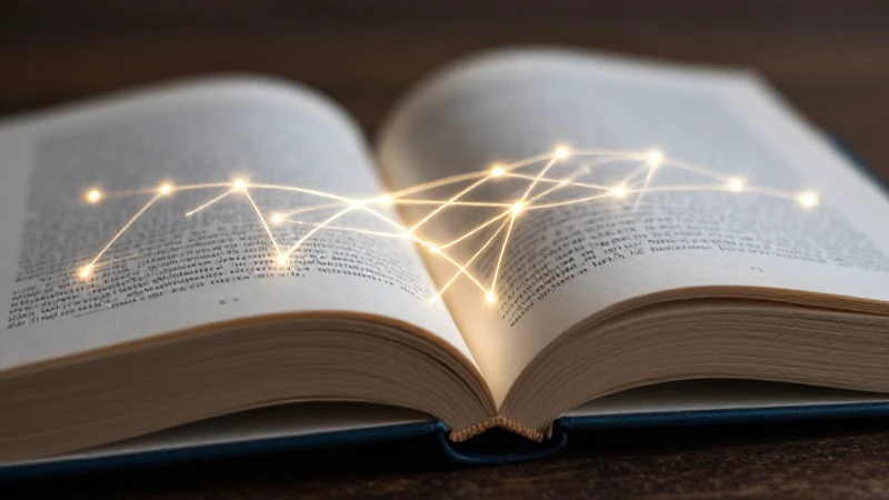 Libro abierto, líneas brillantes y luz cinematográfica