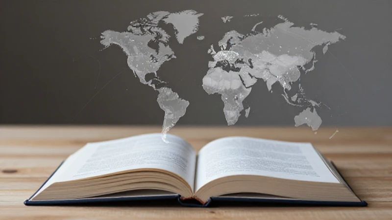 Libro abierto bajo luz tenue y mapa digital