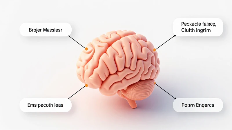 Diagrama cerebral isométrico con iluminación suave