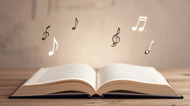Mapa conceptual de la música: guía paso a paso para aprender 5 Libro abierto con notas musicales suaves