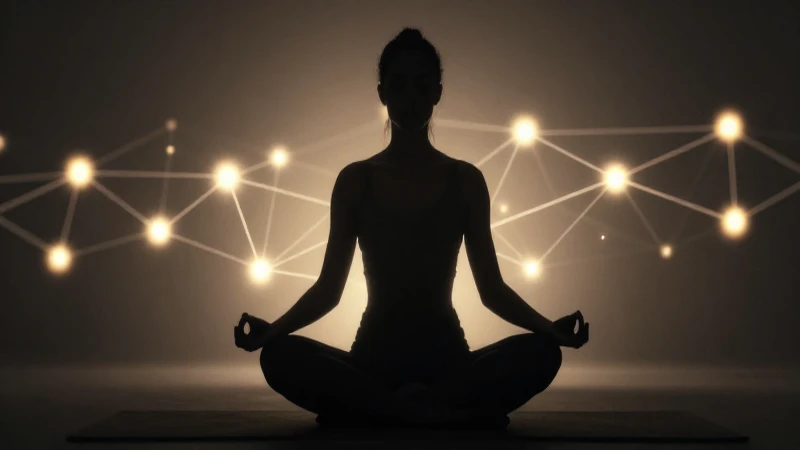 Mapa Conceptual de la Naturaleza Humana: Conexiones Vitales 3 Silueta meditando entre nodos luminosos