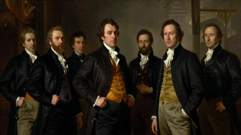 Cuáles son las claves y causas de la Independencia colombiana 6 Hombres coloniales retratados con luz dramática