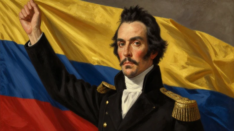 Cuáles son las claves y causas de la Independencia colombiana 10 Bolívar, bandera ondeando, luz dorada e impactante