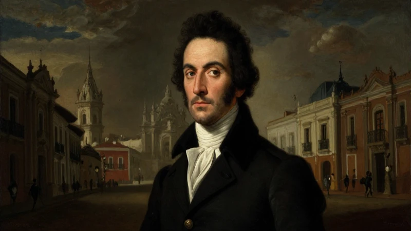 Cuáles son las claves y causas de la Independencia colombiana 8 Retrato barroco de Bolívar en ciudad colonial