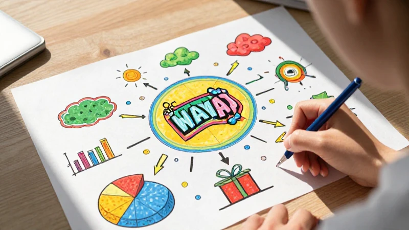 Estudiante aprende con mapa mental ilustrado