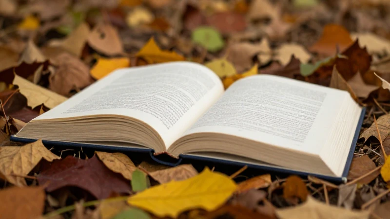 Libro abierto, hojas y luz cálida suave