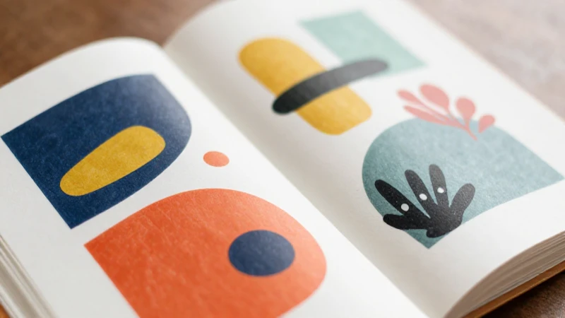 Ilustración moderna con formas abstractas y luz suave