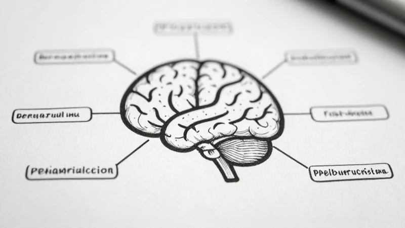 Ilustración detallada del cerebro con suave luz