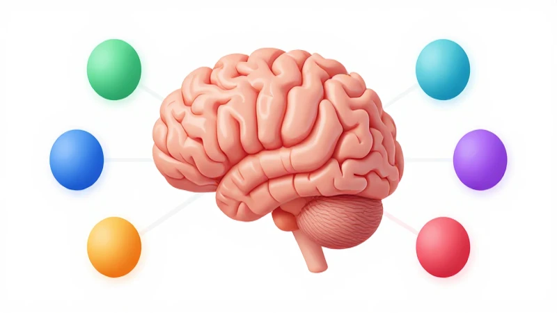 Diagrama cerebral conectado con arte digital