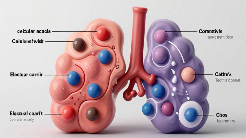 Mapa conceptual de la respiración celular: guía paso a paso 7 Ilustración molecular cercana del proceso respiratorio celular