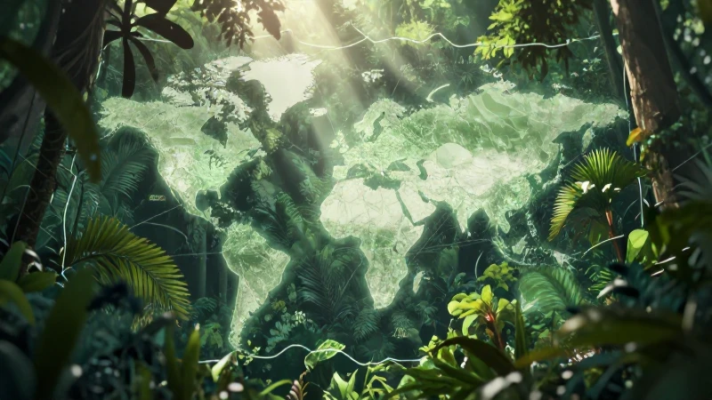 Cómo hacer un mapa conceptual de la selva en Canaima 7 Selva luminosa con mapa superpuesto