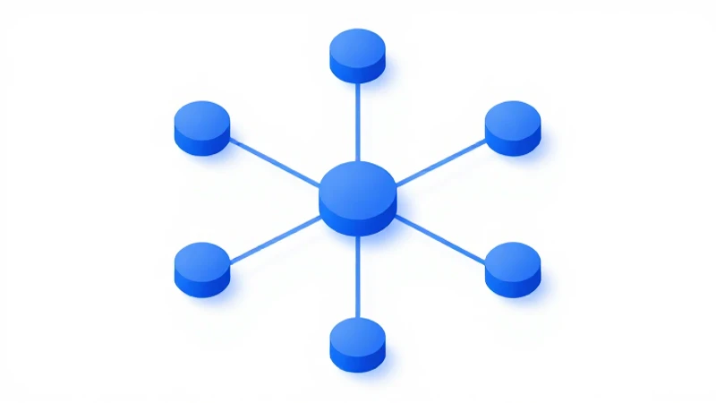 Diagrama isométrico vectorial con nodos conectados