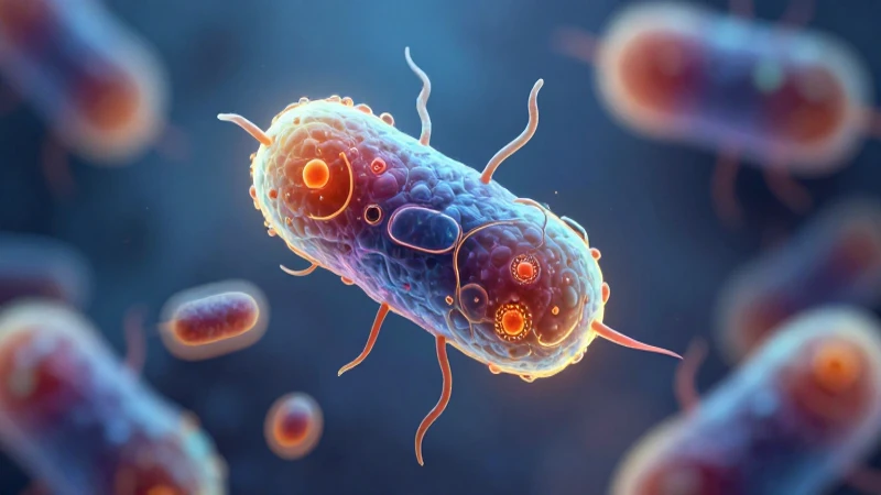 Bacterias brillantes se muestran con detalle microscópico