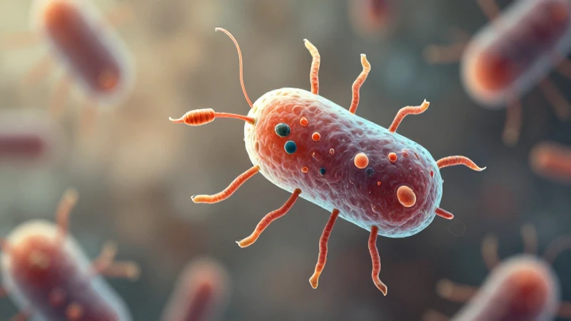 Ilustración bacteriana al microscopio con luz suave