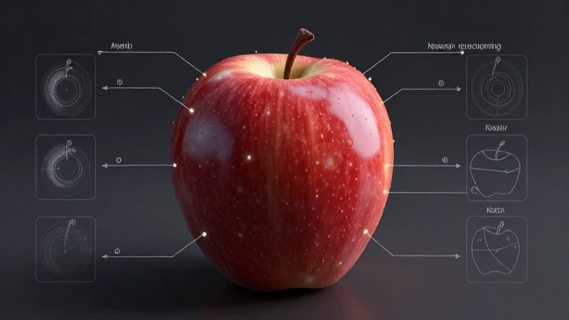 Manzana de Newton con iluminación suave