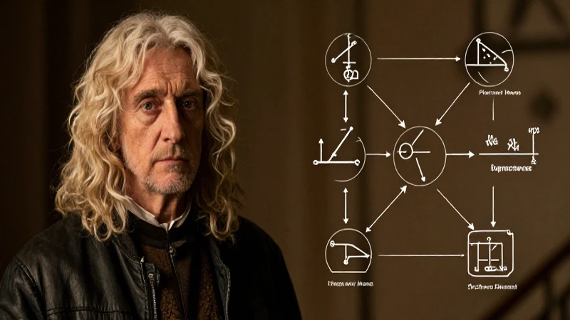Retrato dramático de Newton con física conectada