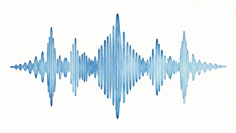 Ondas de sonido ilustradas con acuarelas suaves