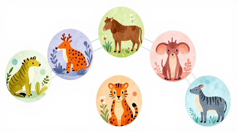 Mapa Conceptual de los Animales: Guía Completa y Ejemplos 10 Ilustraciones vibrantes y conectadas sobre plano