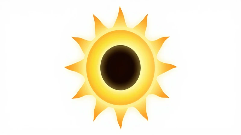 Eclipse solar estilizado con luz suave