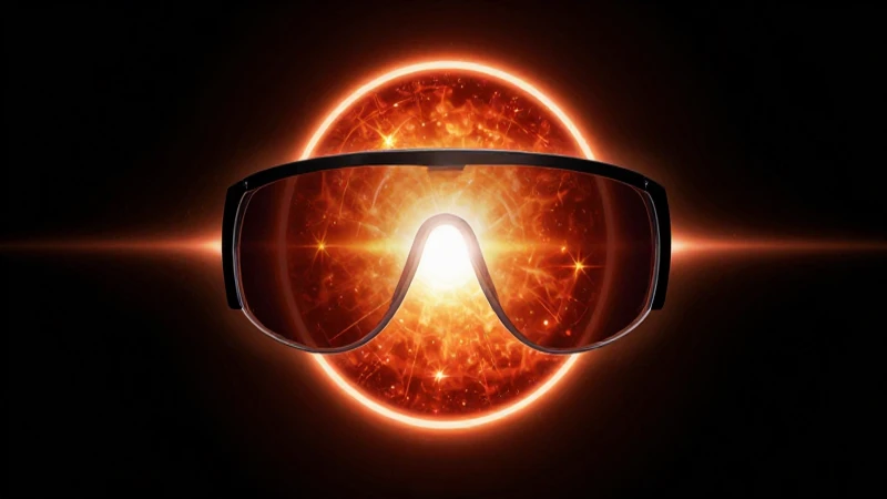 Ilustración del eclipse con gafas protectoras
