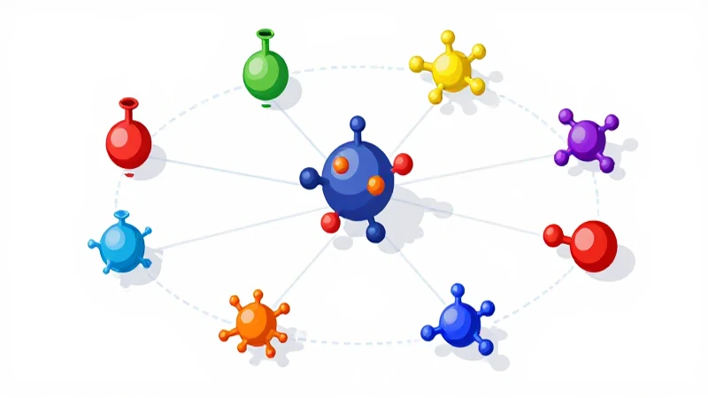 Diagrama isométrico brillante de moléculas gaseosas