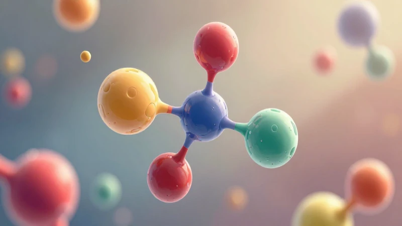 Ilustración molecular brillante y dinámica