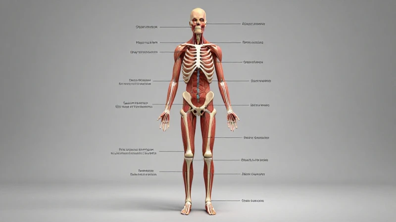 Diagrama esquelético ilustra la anatomía humana