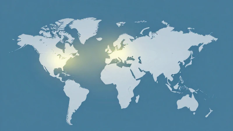 Mapa mundial estilizado con luz suave e isométrica