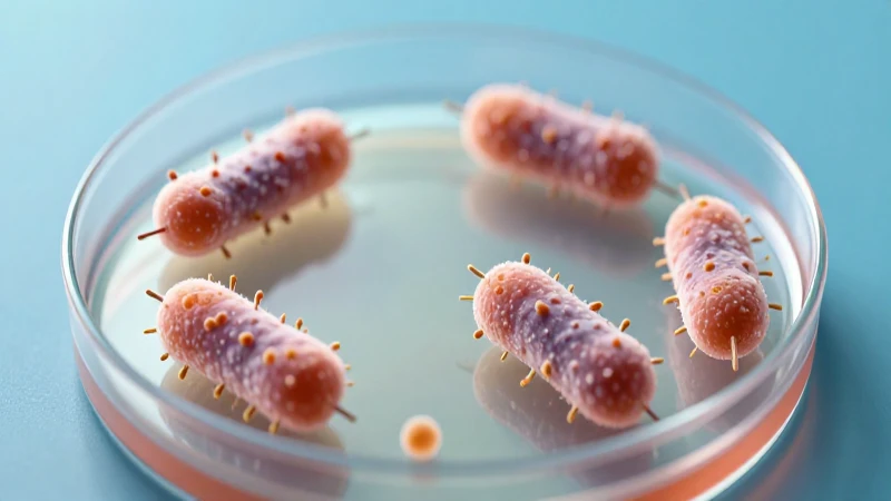 Bacterias microscópicas resplandecen bajo luz suave