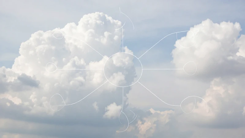 Mapa conceptual de nubes: Guía completa de mapas mentales 10 Cielo con nubes suaves y diagrama mental