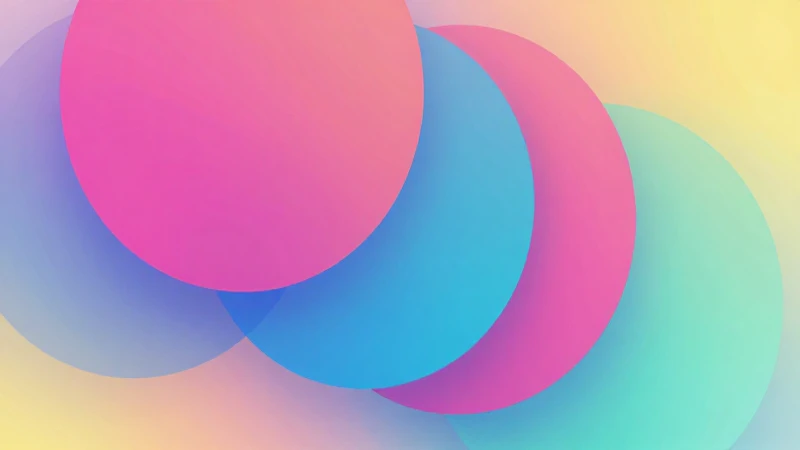 Mapa conceptual de la didáctica 7 Círculos entrelazados vibrantes con luz suave