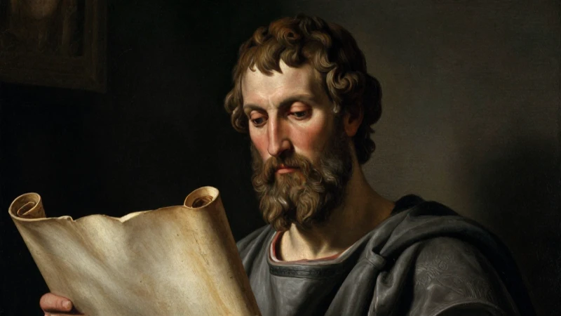 Cuál es la influencia de Platón en los filósofos clásicos 8 Retrato estoico con escritura antigua, claroscuro dramático