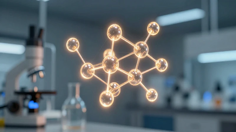 Laboratorio futurista irradia luz molecular suave