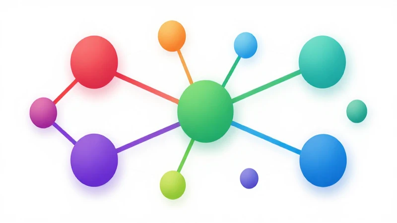 Diagrama isométrico colorido e interconectado