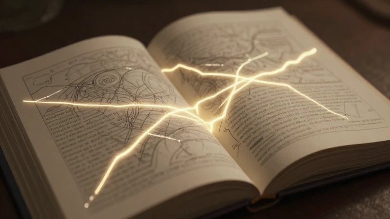 Mapa Conceptual de Textos Narrativos: Guía para Comprender 3 Ilustración cinematográfica del mapa luminoso abierto