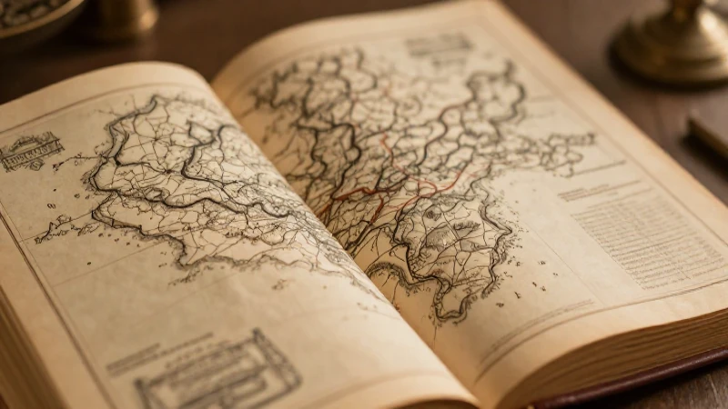 Mapa Conceptual de Textos Narrativos: Guía para Comprender 7 Mapa antiguo abierto con luz cálida
