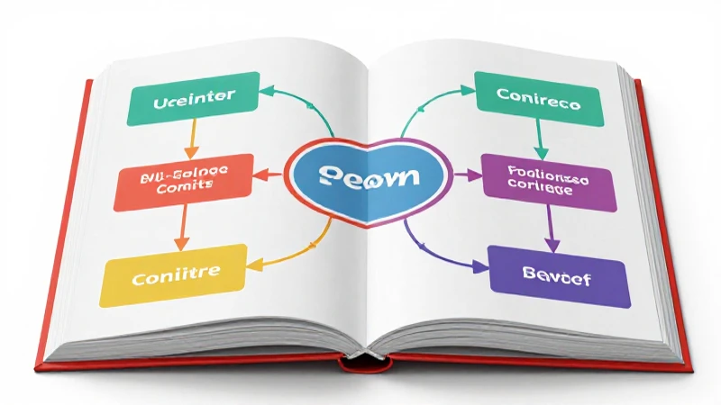 Libro abierto con diagrama claro y luz brillante