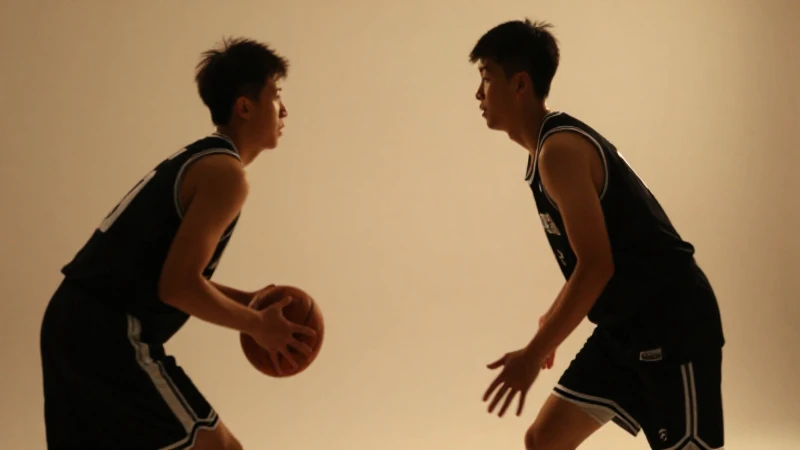 Jugadores de baloncesto en acción dorada