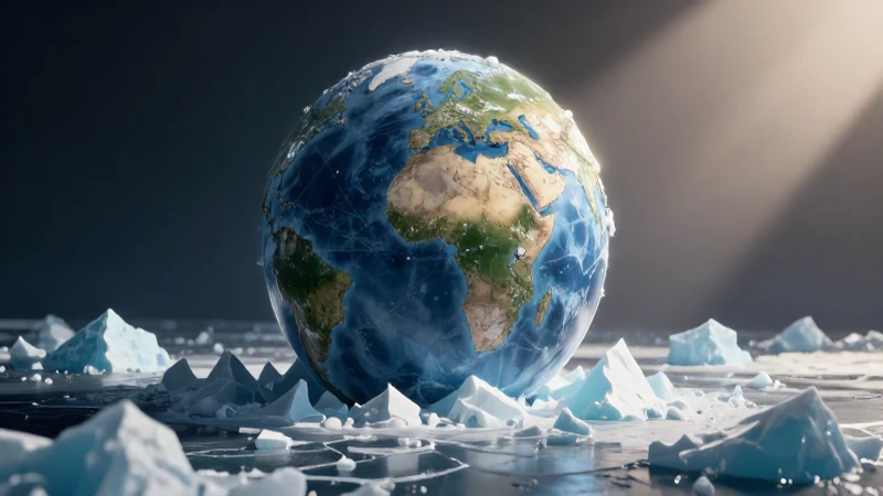 Globo derritiéndose, arte conceptual impactante