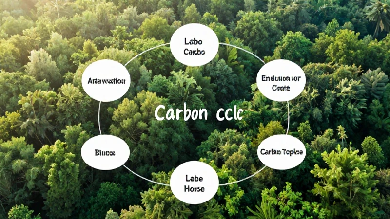 Ciclo del carbono ilustrado desde arriba