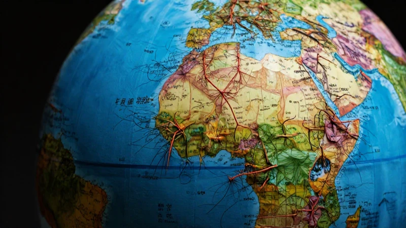 Globo terrestre con redes radiculares vibrantes