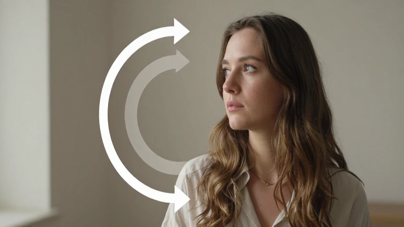 Mapa Conceptual del Ciclo Menstrual: Entiende su Proceso 7 Mujer observando un ciclo abstracto cálido