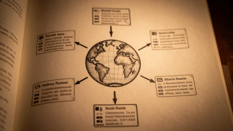 Mapa detallado con luz cálida y globo