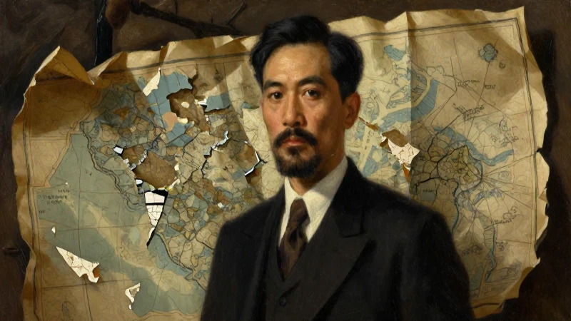 Retrato del líder revolucionario asiático, estilo óleo