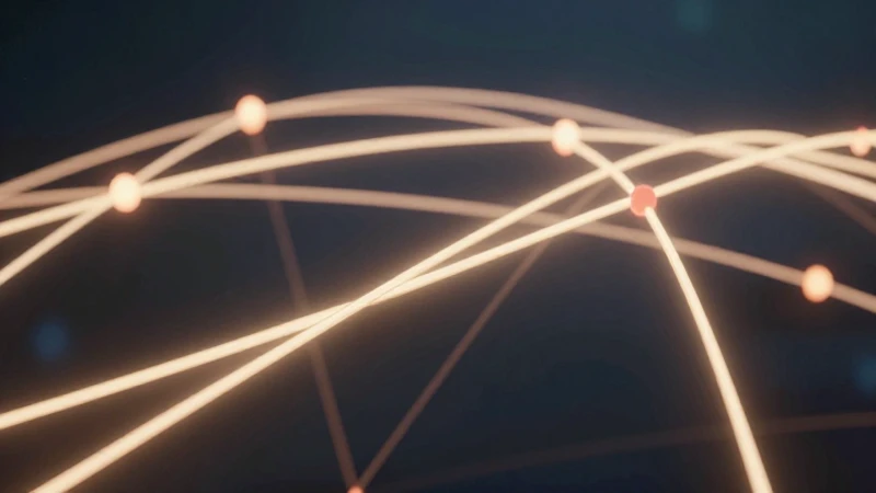 Cuadro conceptual con luces y nodos interconectados