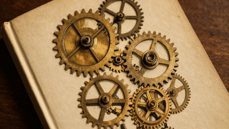 Claves y estructura del pensamiento en el positivismo 5 Portada antigua con engranajes sepia