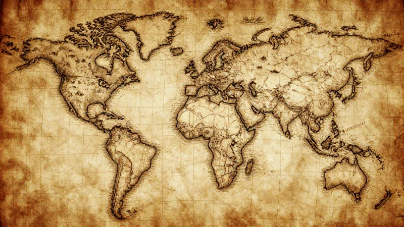 Cómo crear un mapa conceptual del Renacimiento paso a paso 5 Mapa antiguo iluminado con luz cálida