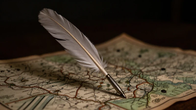 Claves y estructura del Romanticismo en un mapa conceptual 8 Retrato romántico con pluma sobre mapa antiguo