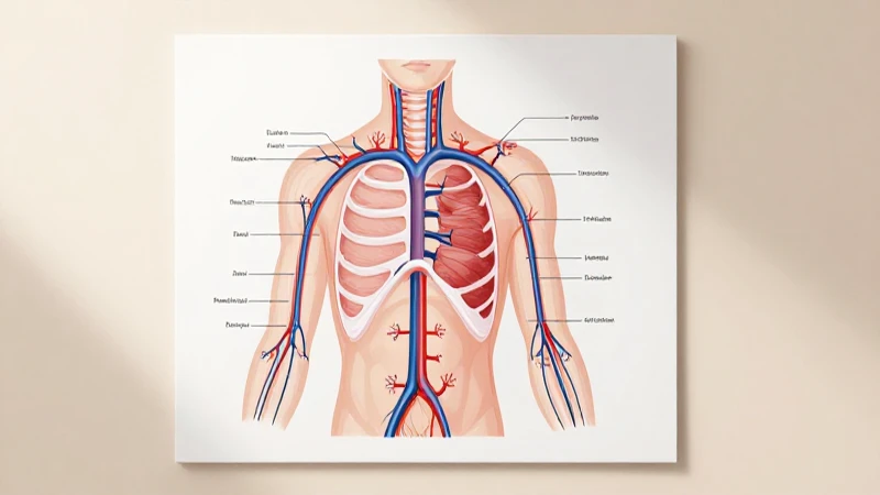 Ilustración anatómica del sistema linfático